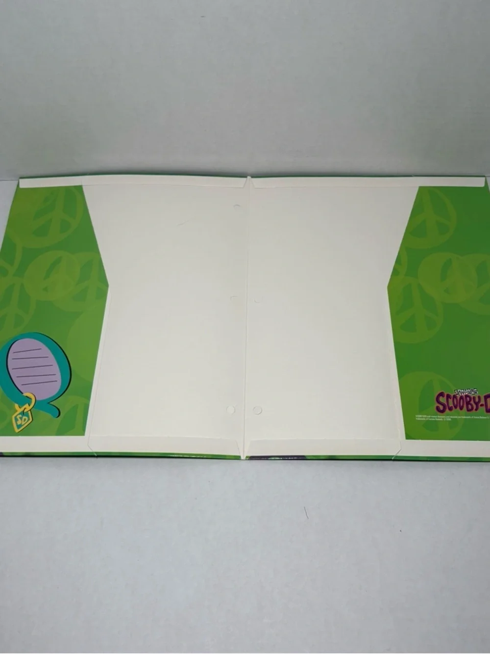Y2K 2000 Vintage Scooby Doo Relp Peace Sign Folder School Office Supply